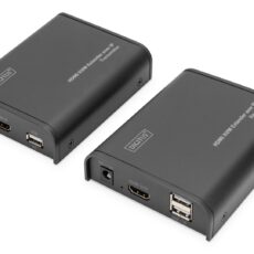 DIGITUS PRZEDŁUŻACZ (EXTENDER) KVM HDMI+USB 120M PO CAT.5E UTP/IP 1080P FHD 60HZ AUDIO (ZESTAW) DS-55202