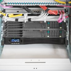 Zasilacz awaryjny UPS Online Rack 19" LCD 1000VA/1000W 2x12V/9Ah 8xC13 1xC14 USB RS232 RJ45 GŁ.325mm
