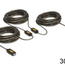 DeLOCK 30m, USB2.0 - USB2.0 kabel USB USB A Czarny