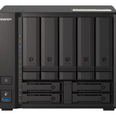Qnap TS-h973AX-32G, Tower, 5 x 2.5"/3.5" SATA + 2 x 2.5" U.2 NVMe/SATA+ 2 x 2.5" SATA, AMD Ryzen V1500B 4C/8T, 32GBDDR4 SODIMM (Max. 64GB), 2 x 2.5GbE + 1 x 10GbE, External adapter (PSU)