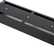 Panel 19" z szyną DIN do zabudowy aparatury modułowej w szafie, czarny