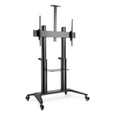 Stojak mobilny pojedynczy z półką i uchwytem na kamerę 1xLCD max. 120" max. 140kg