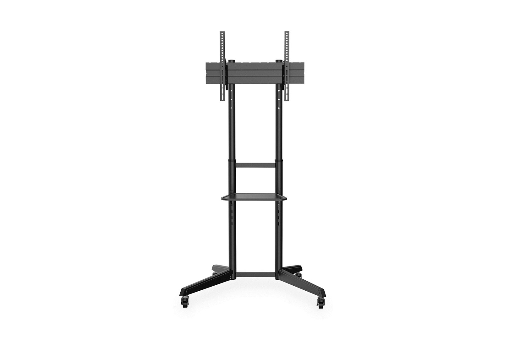 Stojak mobilny pojedynczy z półką, 1xLCD max. 70"max. 50kg - obrazek 2