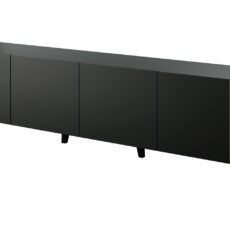 Szafka RTV FARO 200x42x52 czarny mat + dąb craft