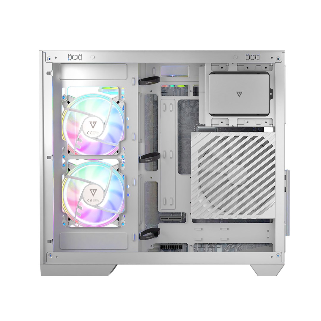 MODECOM OBUDOWA VOLCNO PANORAMA APEX ARGB 5F MIDI WHITE - obrazek 2