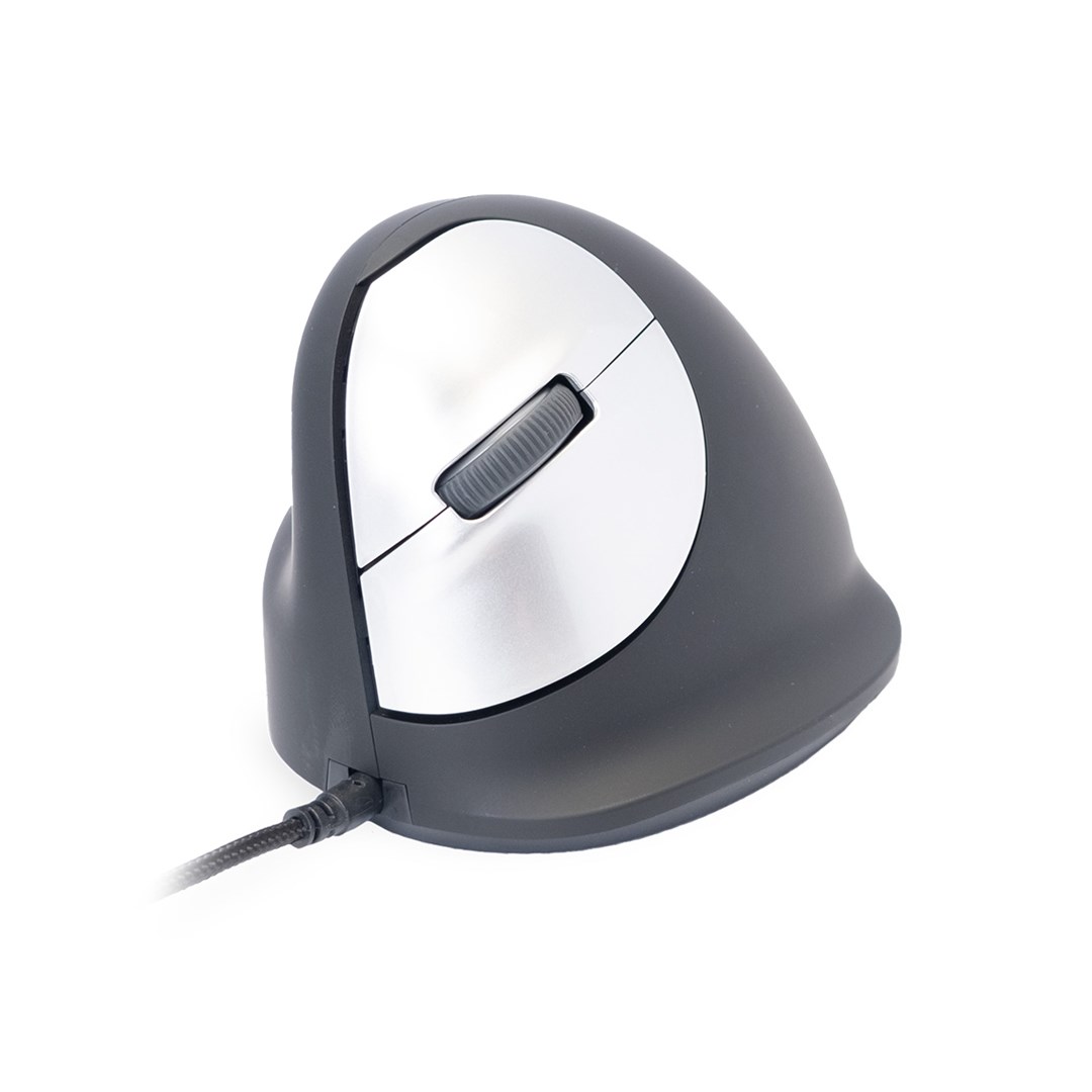 Ergonomiczna mysz R-Go HE leworęczna USB czarna/srebrna