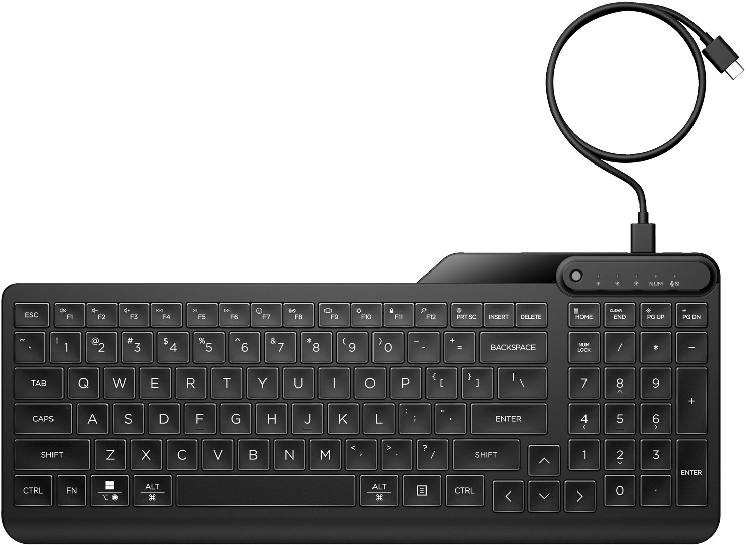 HP Klawiatura 405 Multi-Device podświetlana przewodowa 7N7C1AA