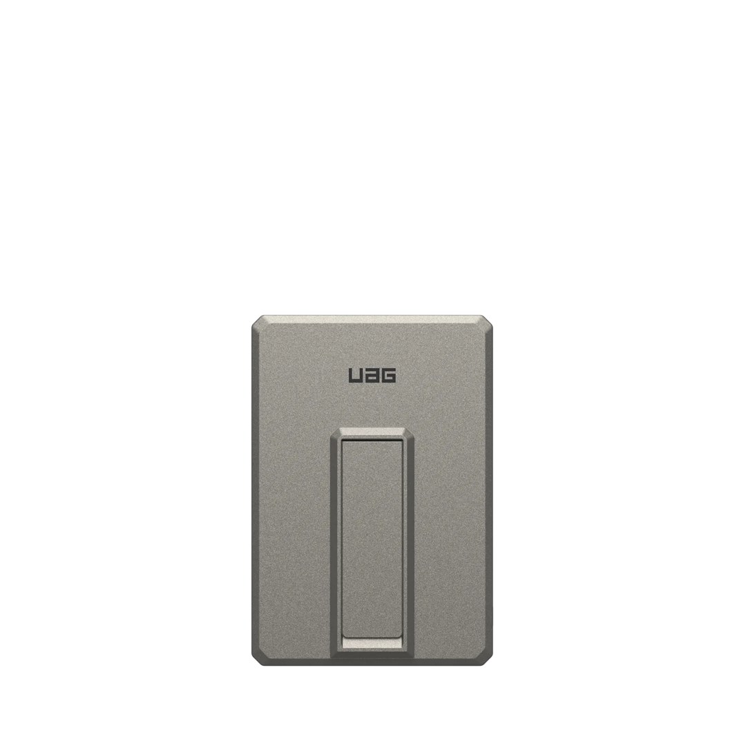 Powerbank UAG Ultra Slim 5K - powerbank 5000 mAh z podstawką, ładowanie bezprzewodowe 10W, kompatybilny z MagSafe, kabel w zestawie (titanium)