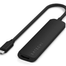 Satechi 4w1 USB-C Slim Multiport Adapter 4K - aluminiowy adapter do urządzeń mobilnych USB-C (USB-C, 4K HDMI, 2x USB-A) (black)