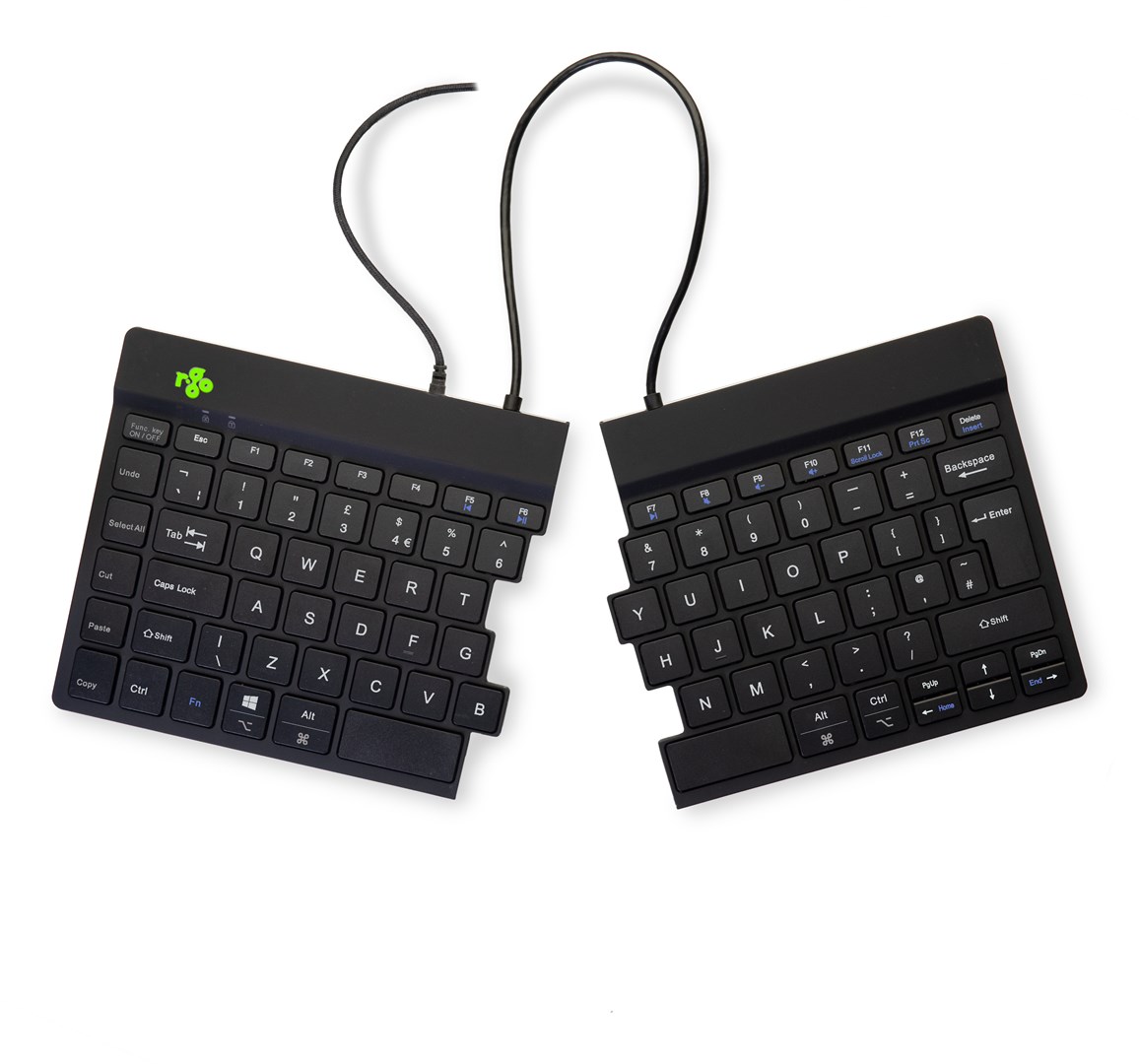 Klawiatura R-Go Split Break ergonomiczna UK-išdestymas juodas - obrazek 2