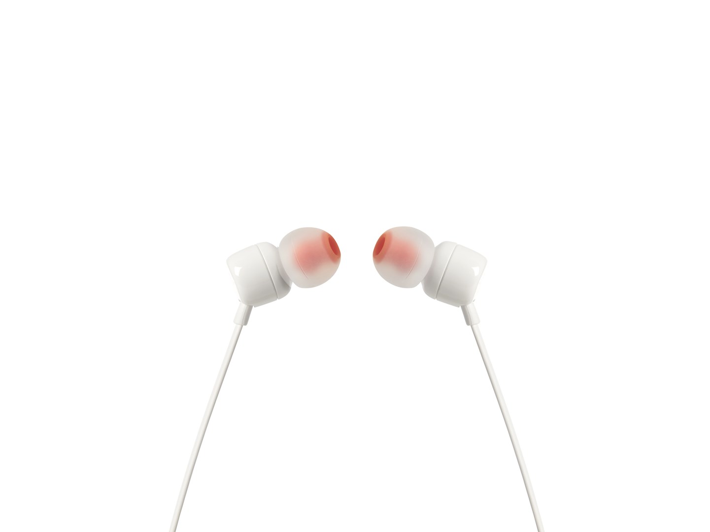 Słuchawki JBL T110 (biały, z mikrofonem)