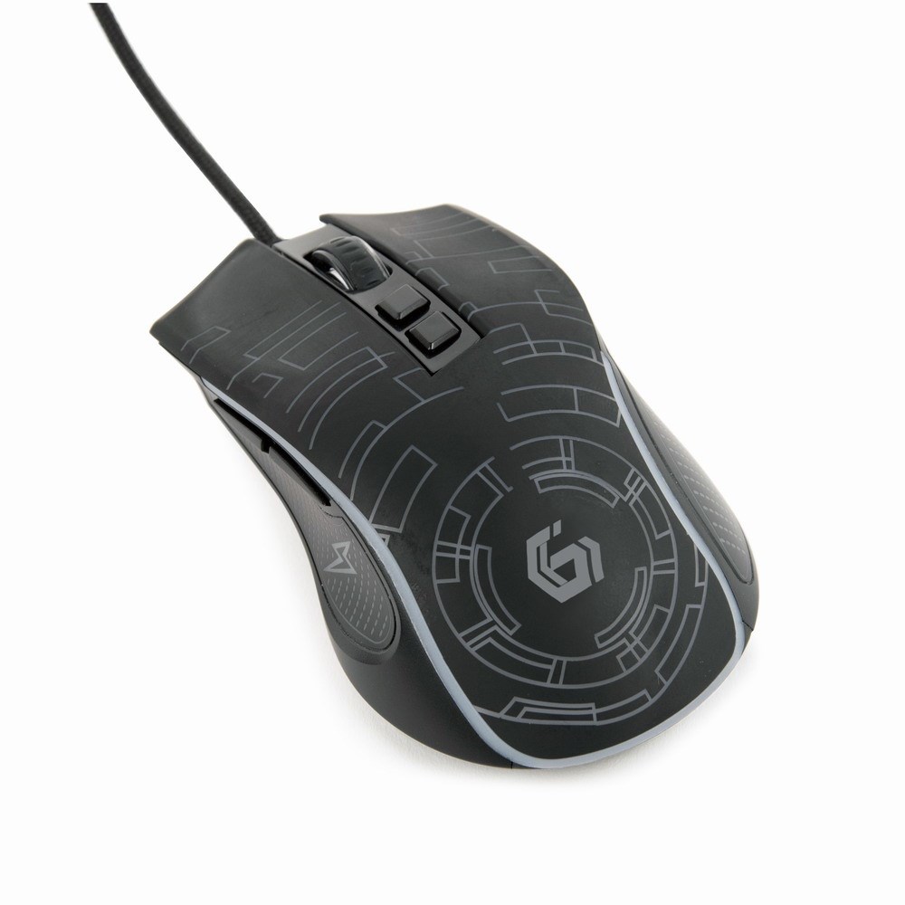 GEMBIRD GAMINGOWA MYSZ Z PODŚWIETLENIEM RGB USB, CZARNA - obrazek 2