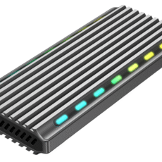 GEMBIRD OBUDOWA USB 3.1 NA DYSK M.2 NVME, RGB, ALUMINIOWA