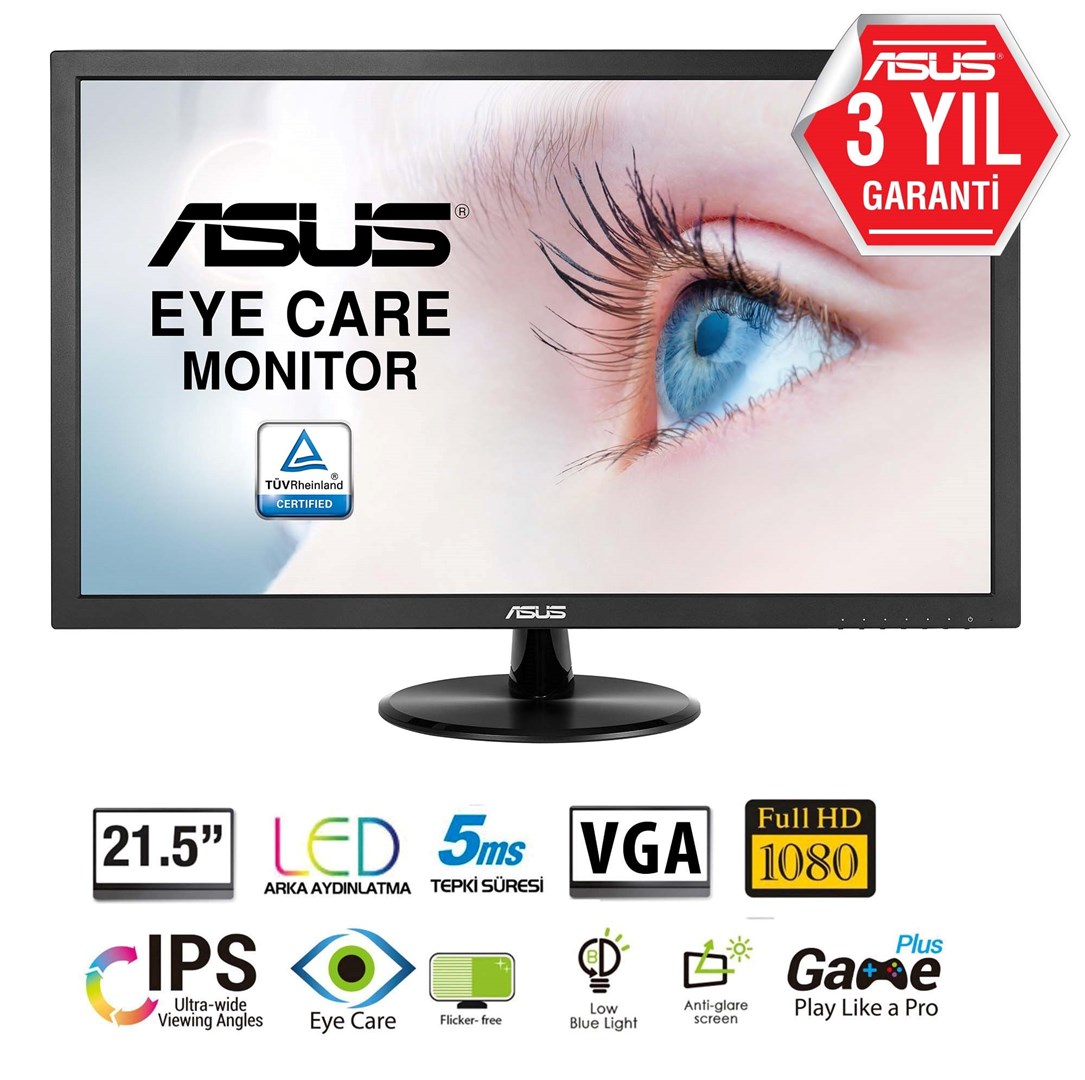 Monitor Asus  VP228DE (21,5"; TN; FullHD 1920x1080; VGA; czarny) - obrazek 2