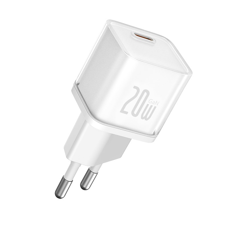 Ładowarka Baseus GaN5S 1C 20W EU (moon white) - obrazek 2