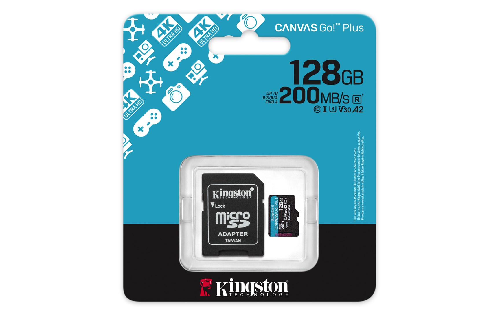 KINGSTON microSDXC Canvas Go Plus 128GB + Adapter - obrazek 2