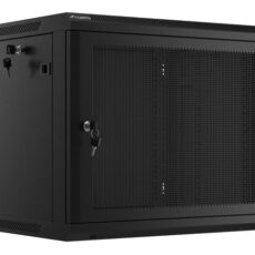SZAFA INSTALACYJNA RACK WISZĄCA 19" 9U 600X450 CZARNA DRZWI PERFOROWANE LANBERG (FLAT PACK)