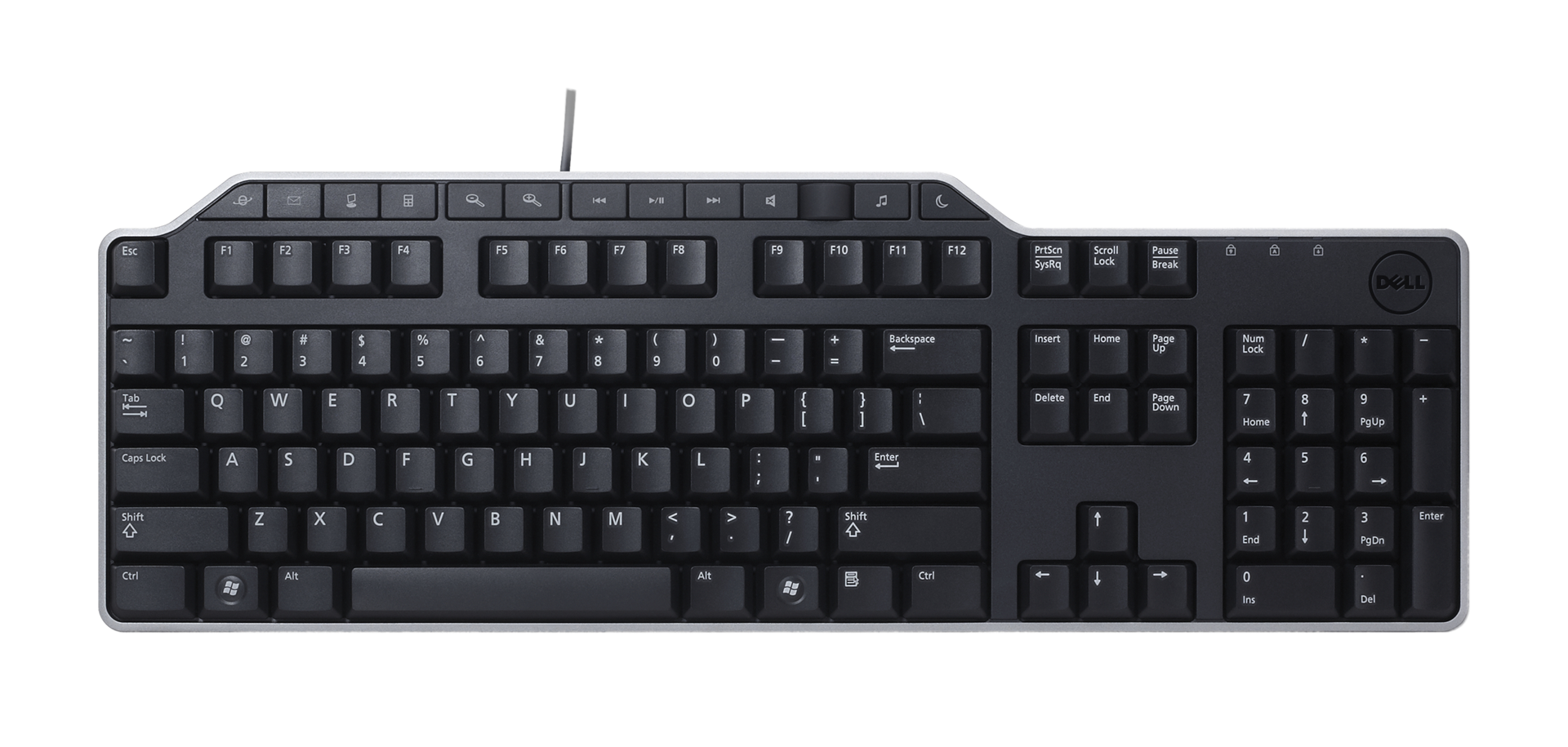 Klawiatura Dell KB-522 przewodowa biznesowa multimedialna USB czarna - obrazek 2