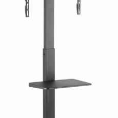 GEMBIRD STOJAK PODŁOGOWY NA TELEWIZOR, MOBILNY NA KÓŁKACH (OBROTOWY/UCHYLNY), 32" - 75", CZARNY