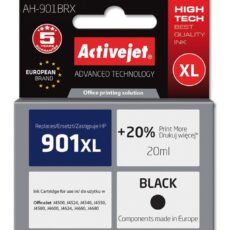 Activejet AH-901BRX Tusz (zamiennik HP 901XL CC654AE; Premium; 20 ml; czarny)