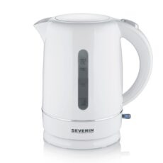 SEVERIN CZAJNIK ELEKTR. BIAŁY, PLASTIK, POJ. 1,7 L, ZAKRYTA GRZAŁKA, DUŻY OTWÓR, DŁ. PRZEWODU 70 CM, MOC 2200W WK4325