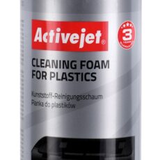 Activejet AOC-100 Pianka do plastiku, 400 ml. Pianka z aktywnymi cząsteczkami, usuwająca wszelkiego rodzaju zanieczyszczenia powierzchni wykonanych z plastiku. Niezbędna w każdym biurze, idealna do czyszczenia klawiatur, obudów monitorów, komputerów