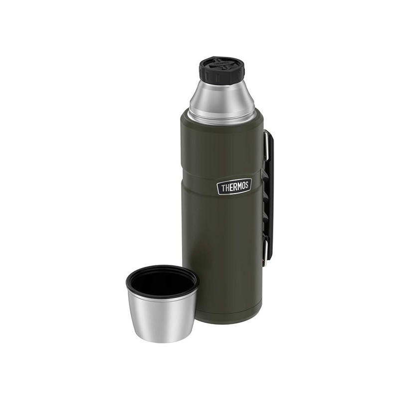 Termos z uchwytem na napoje 470 ml THERMOS - zieleń wojskowa - obrazek 2