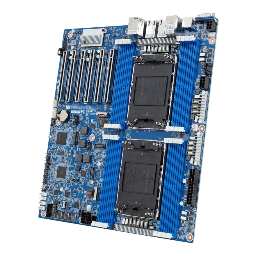 Płyta główna Gigabyte MS74-HB0 2x LGA4710 Intel Xeon 6 SoC (16x DIMM, 3x SlimSAS (12x SATA), 2xM.2, 2x10Gbe, 2x1Gbe, IPMI, E-ATX)