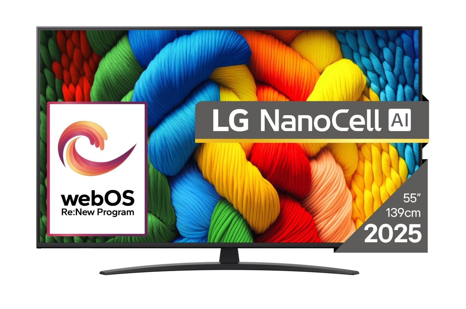 Telewizor LG 55NANO81A3A 55 cali Smart TV webOS 25 UHD - obrazek 2