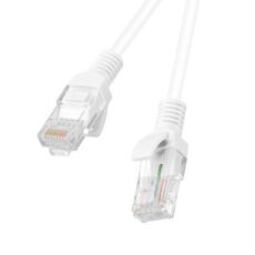PATCHCORD KAT.6 UTP 1M BIAŁY FLUKE PASSED LANBERG 10-PACK