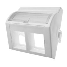 Adapter 45x45 2xRJ45 (wypukły kątowy) ALANTEC