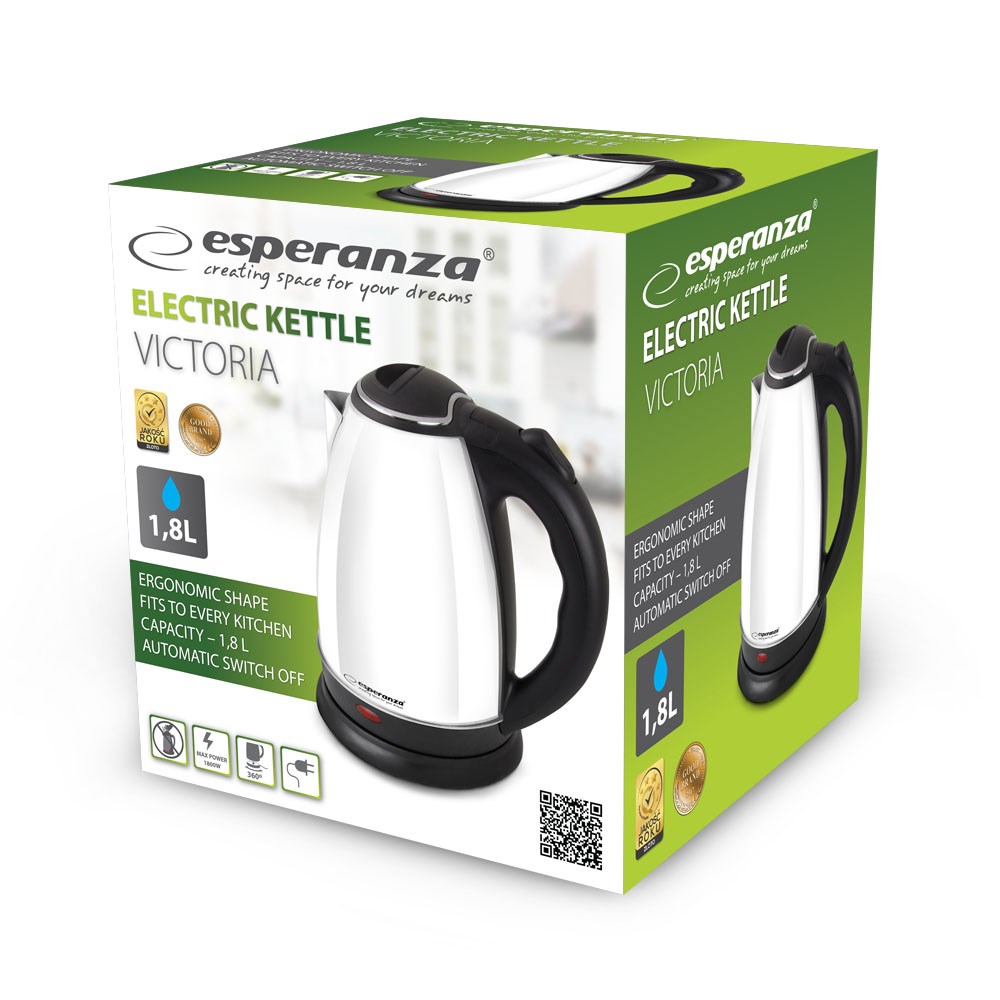 ESPERANZA CZAJNIK ELEKTRYCZNY VICTORIA 1.8 L BIAŁY EKK113W - obrazek 2