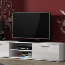 Szafka RTV SOHO 180 biały/ biały połysk