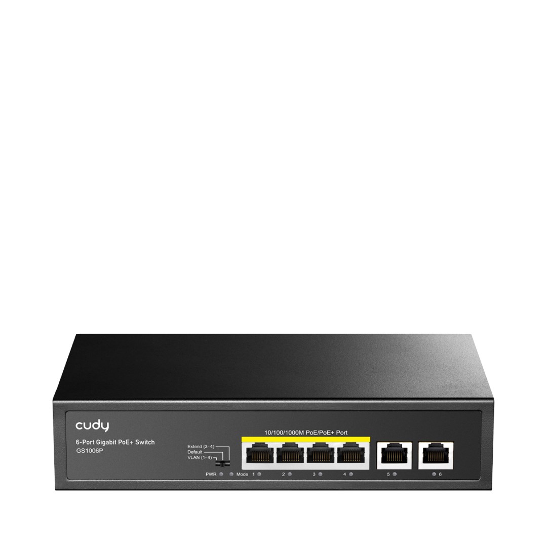 Switch CUDY GS1006P 4-GbE PoE z 2 portami
