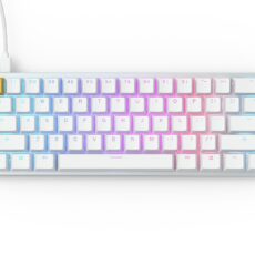 Glorious PC Gaming Race GMMK klawiatura USB QWERTY Amerykański międzynarodowy Srebrny, Biały