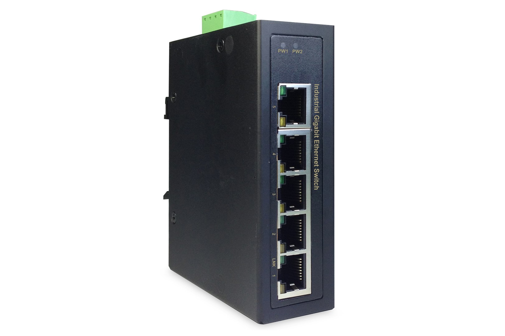Przemysłowy 5-portowy przełącznik Gigabit