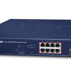 PLANET GS-4210-8P2S łącza sieciowe Zarządzany Gigabit Ethernet (10/100/1000) Obsługa PoE 1U Niebieski
