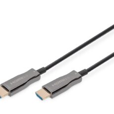 DIGITUS KABEL POŁĄCZENIOWY HYBRYDOWY AOC HDMI 2.0 PREMIUM HIGH SPEED 4K60HZ UHD HDMI A/HDMI A M/M CZARNY 20M AK-330125-200-S