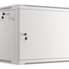 Szafa instalacyjna Rack wisząca 19" 9U 600x450 szara drzwi metalowe LANBERG (Flat Pack)