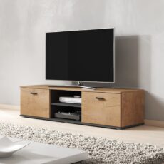 Szafka RTV SOHO 140 dąb lefkas + czarny