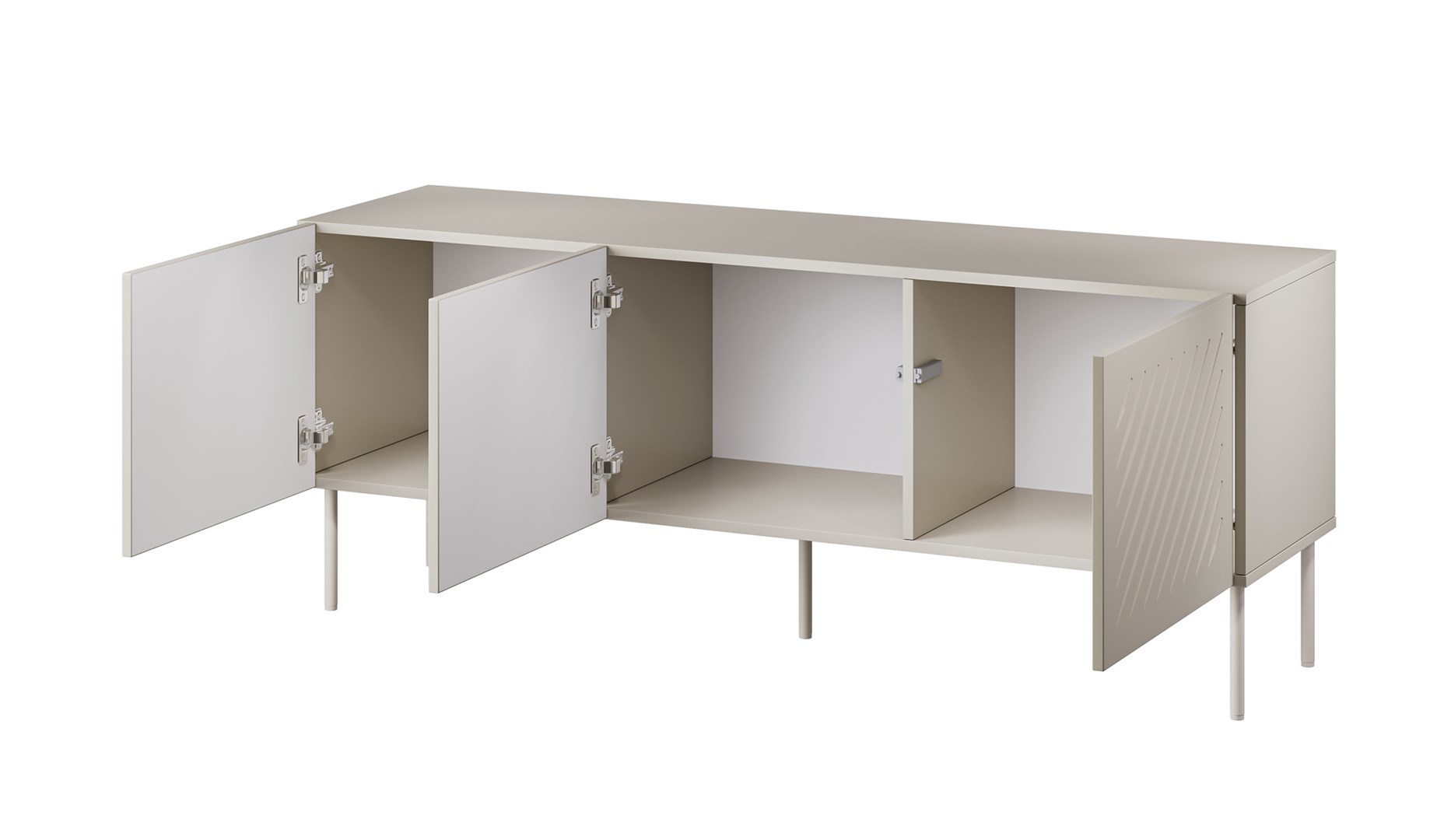 Szafka RTV SIENA 150,5x40x60 kaszmir mat - obrazek 2
