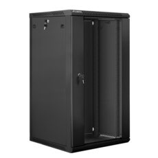 Szafa jednosekcyjna Lanberg WF01-6622-10B (22U; 1080mm / 600mm / 600 mm; wisząca; Szklane; 19''; kolor czarny)