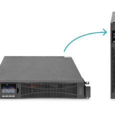 Zasilacz awaryjny UPS OnLine Digitus OnLine Moduł UPS DN-170106, 6000VA, 6000W, 2U, 1x USB 2.0 typ B, 1x RS232, LCD, LED, czysta fala sinusoidalna, 440x86.5x620mm, 14kg 6000 VA 6000 W