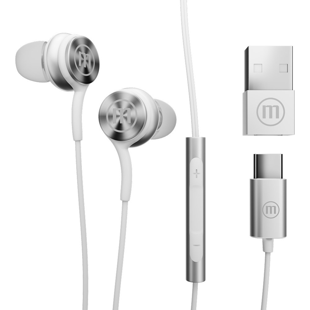 MAXELL XC1 Słuchawki przewodowe USB-C connector białe - obrazek 2