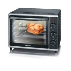 SEVERIN MINI PIEKARNIK Z TERMOOBIEGIEM, PÓJ. 30 L , TEMP. DO 230°C, TIMER DO 120 MIN., ROŻNO, RUSZT I BLACHA MOC 1600W TO2056