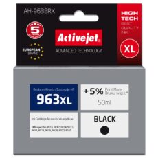Activejet AH-963BRX Tusz (zamiennik HP 963XL 3JA30AE; Premium; 2100 stron; 50 ml, czarny)