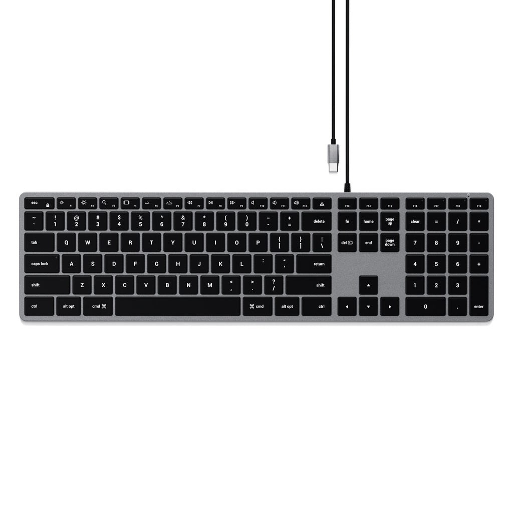 Klawiatura Satechi Slim W3 z układem numerycznym USB-C (space gray) US