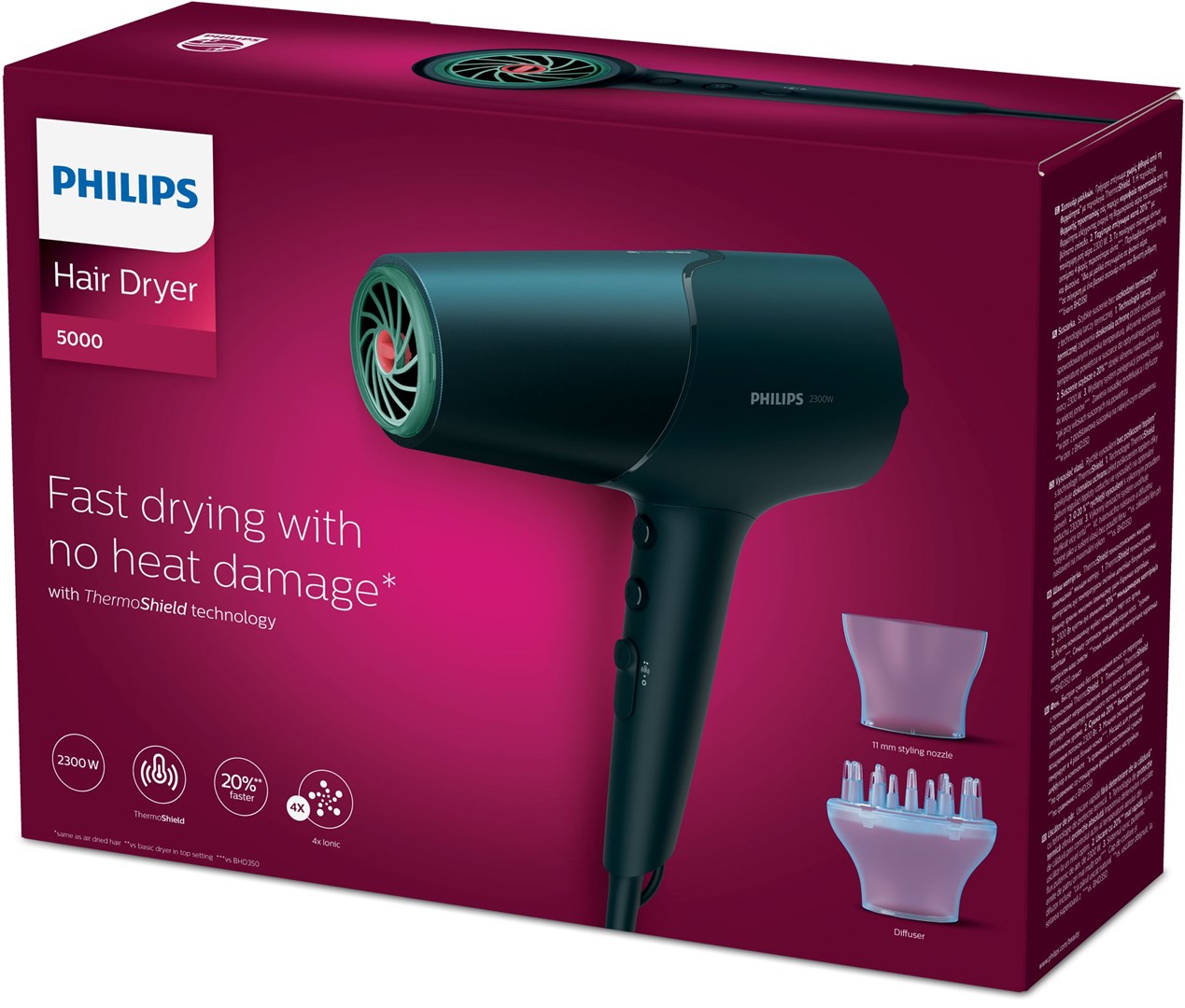 Suszarka do włosów PHILIPS BHD 512/00 - obrazek 2