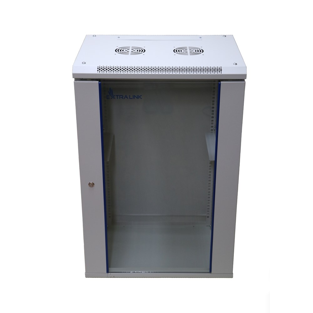 Extralink Szafa rack 18U 600x450 Szara montowana na ścianie