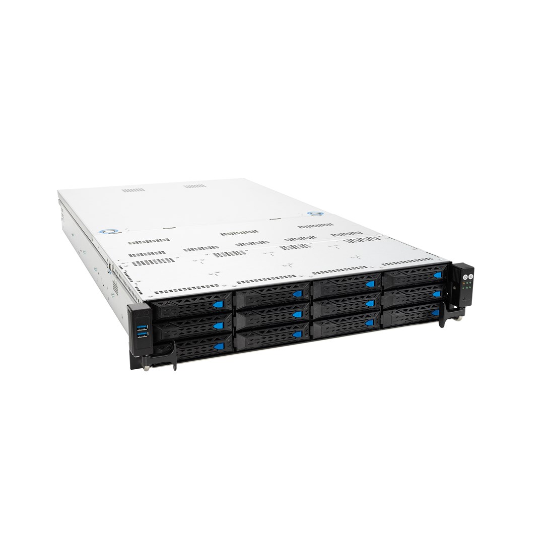 ASUS Rack 2U RS520A-E11-RS12U/1.6KW/12NVMe/GPUAMD MILAN 1x LGA4094 (SP3) 280W 16xDDR4 3200/2933 12x3.5"/2.5" SATA/SAS/12xNVMe Intel i350 1Gb x2 1+1 1600W 80 PLUS Platinum